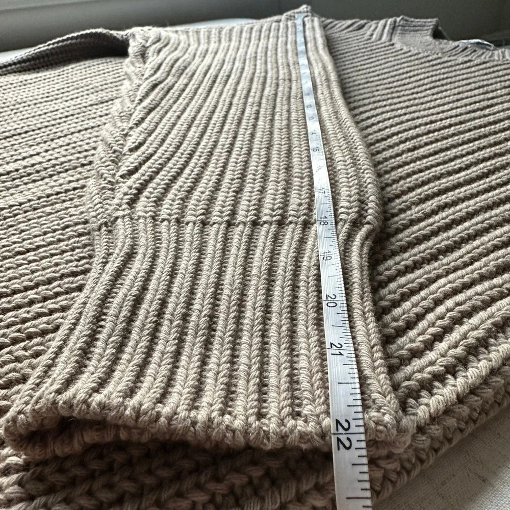 Reformation Sam Cotton Cashmere Oversized Crew Sweater S